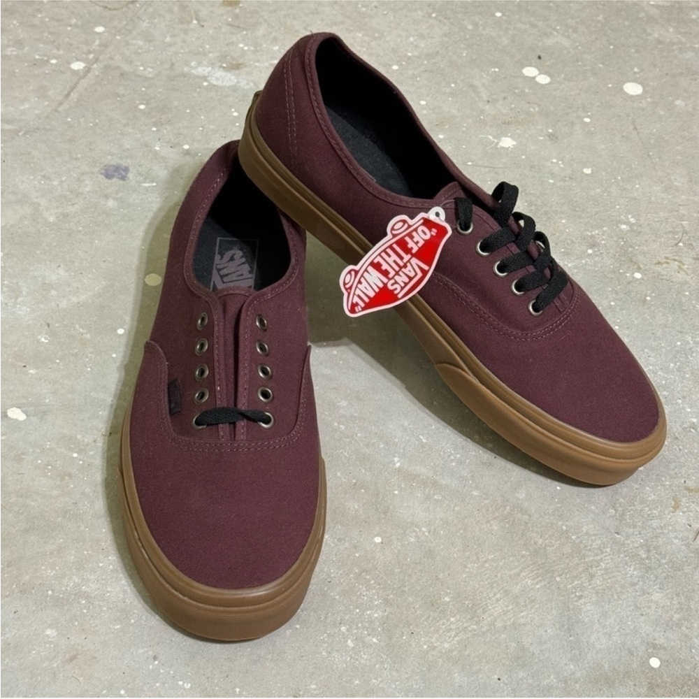Vans Authentic Light Gum/Burgundy/Port Royale Sneaker Size 11 Men - Picture 2 of 7
